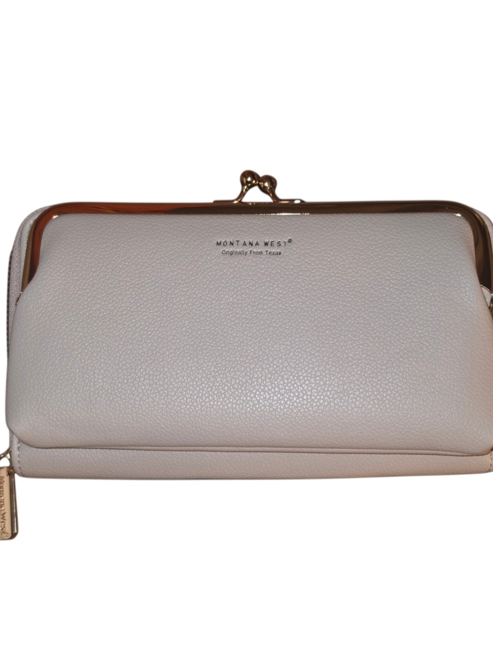Montana West Women's Cream Kiss-Lock Wallet Bundle
